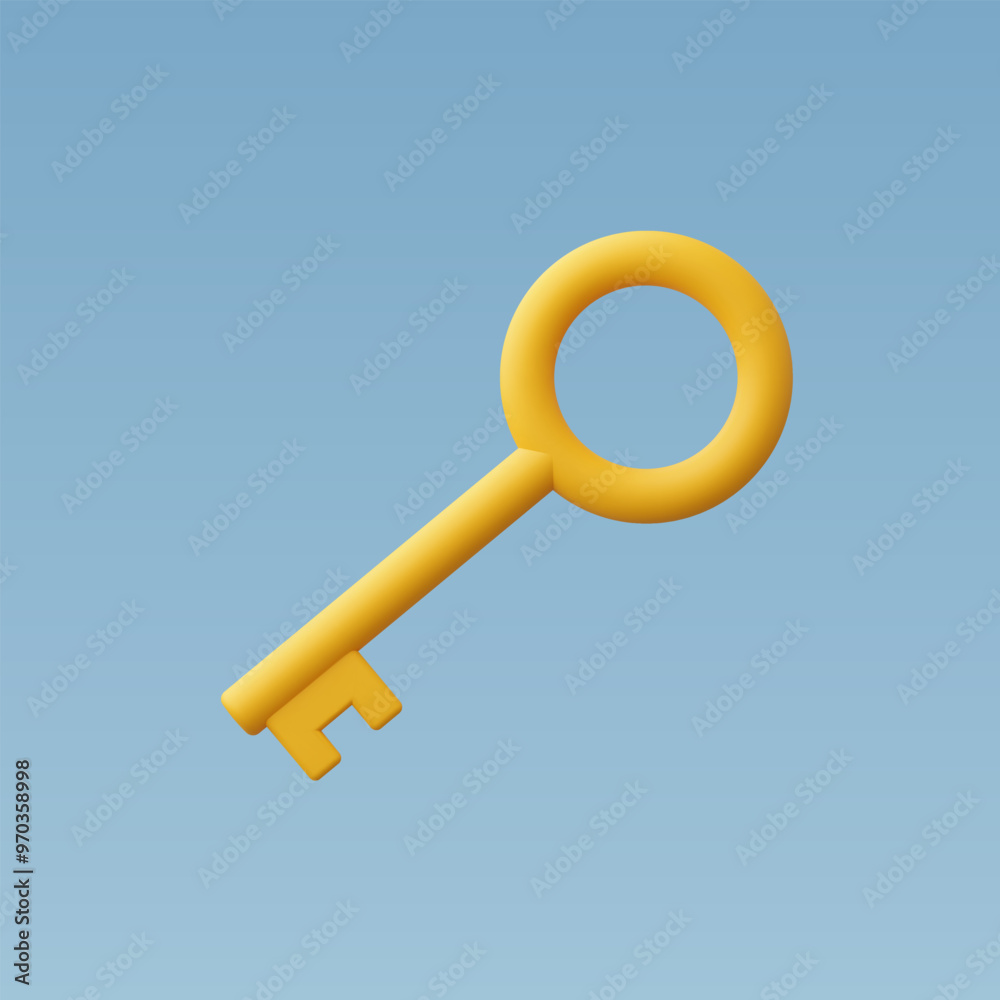3d Realistic Key icon vector Illustration 3d Realistic Key icon vector Illustration