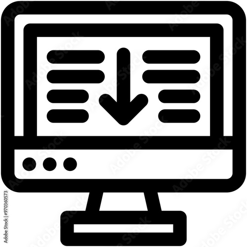 Downloading icon vector concept for User interface icons symbol illustration 