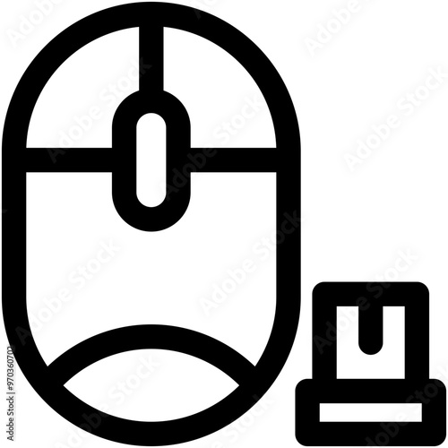 Wireless mouse icon vector concept for User interface icons symbol illustration 