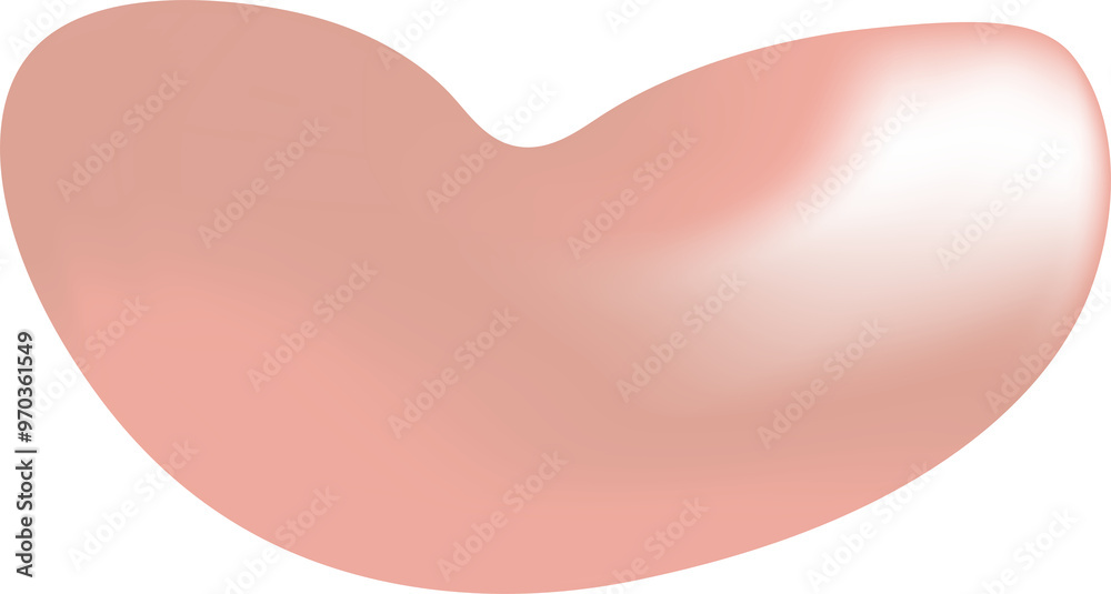Rosé Gold Abstract Fluid Shape Element Rosé Gold Abstract Fluid Shape Element