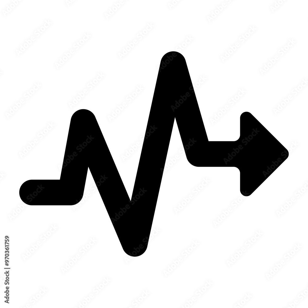 Wave arrow icon in solid style. Simple right symbol vector illustration — pixel-perfect icon. Wave arrow icon in solid style. Simple right symbol vector illustration — pixel-perfect icon.
