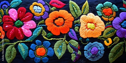 Colorful Floral Embroidery