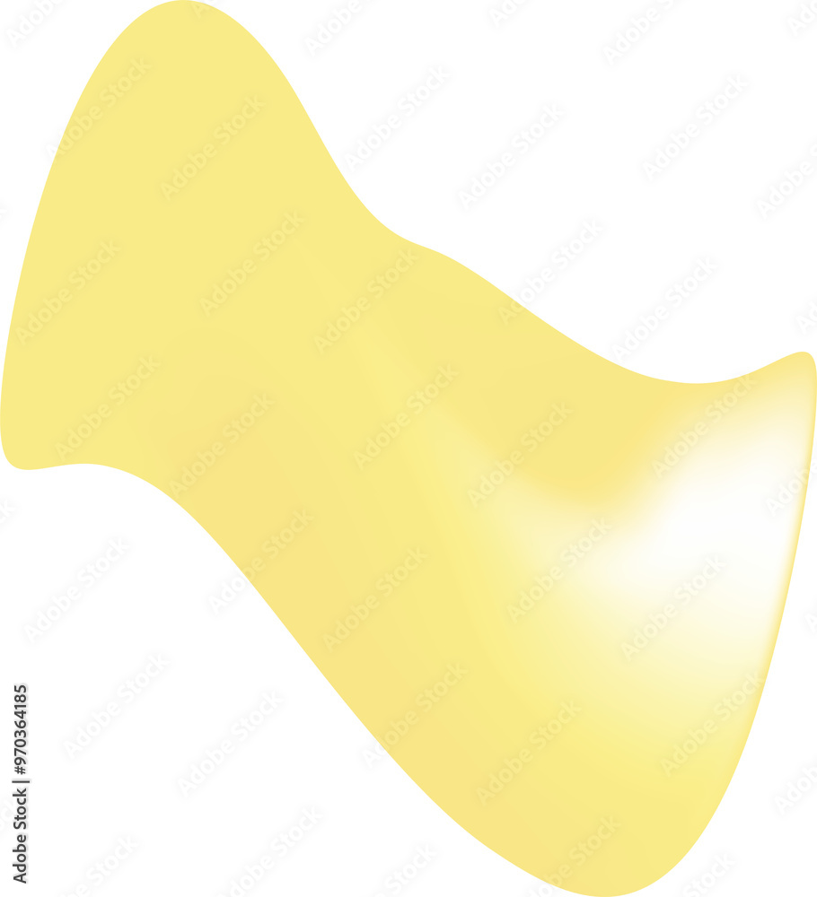 Yellow Abstract Fluid Shape Element Yellow Abstract Fluid Shape Element