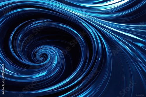 Captivating Indigo Wave Flow Effect with Dynamic Movement and Luminous Shine