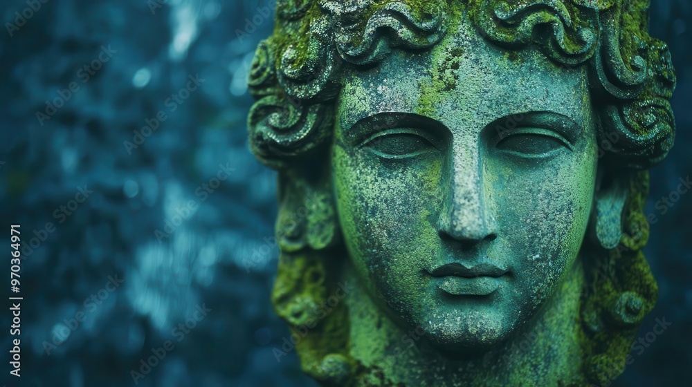 Waterfall cascading over ancient stone carvings, with moss and vines covering the sculptures, waterfall cascade, ancient mystery aesthetic Waterfall cascading over ancient stone carvings, with moss and vines covering the sculptures, waterfall cascade, ancient mystery aesthetic