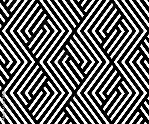 Black and white abstract line raport seamless and timeless