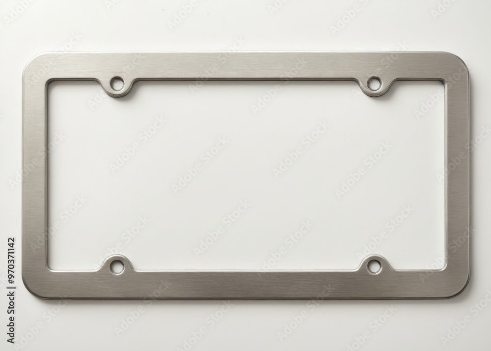 Rectangular metal frame brushed nickel finish It has Rugged silv Rectangular metal frame brushed nickel finish It has Rugged silv