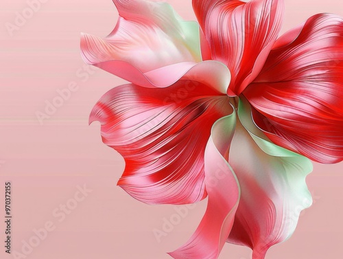 abstract flower, red petals, soft background, delicate design, nature concept, artistic illustration, vibrant colors, harmony, beauty, elegance, floral theme, modern aesthetics, creative concept, vis