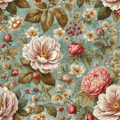 Seamless pattern floral design It features variety flowers Seaml