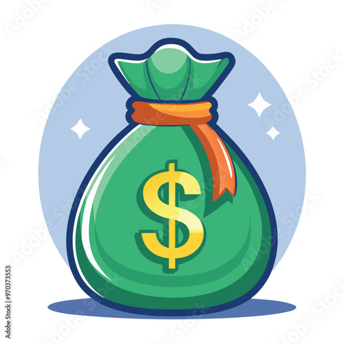 Money bag vector illustration on a white background
