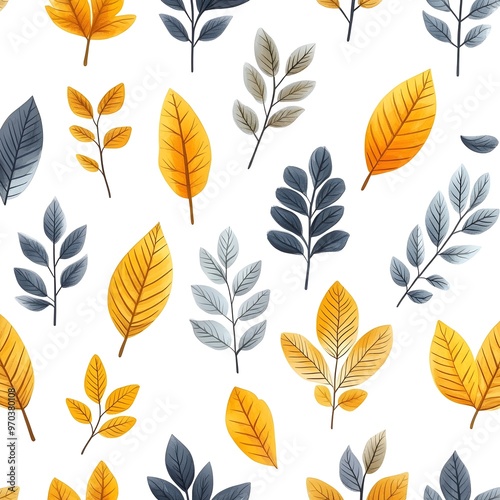 Gorgeous Autumn Leaf Patterns Creating Harmonious Nature Inspired Backdrop for Design Projects