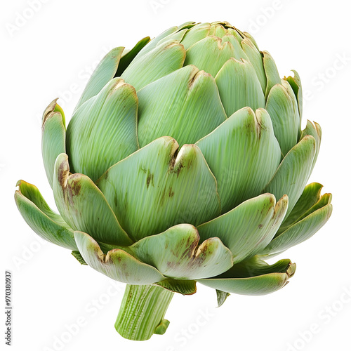 artichoke, green artichoke, and globe artichoke) isolated on a white background