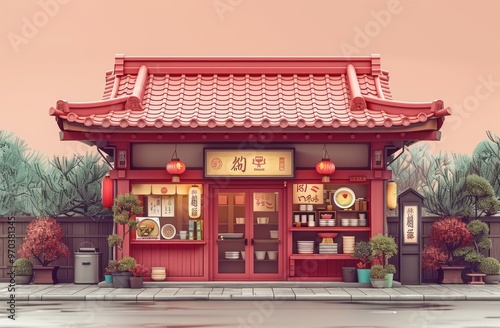 Traditional Japanese Noodle Shop