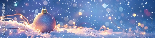 Enchanting Winter Wonderland: Festive Christmas Scene with Snowman, Toys, and Snowflakes Against Night Sky. Abstract Holiday Marketing Background for Seasonal Campaigns and 4K Wallpapers. AI-Generated