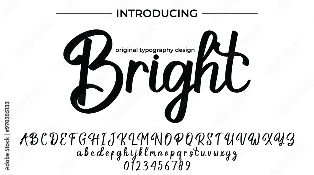 Fototapeta premium Bright Font Stylish brush painted an uppercase vector letters, alphabet, typeface
