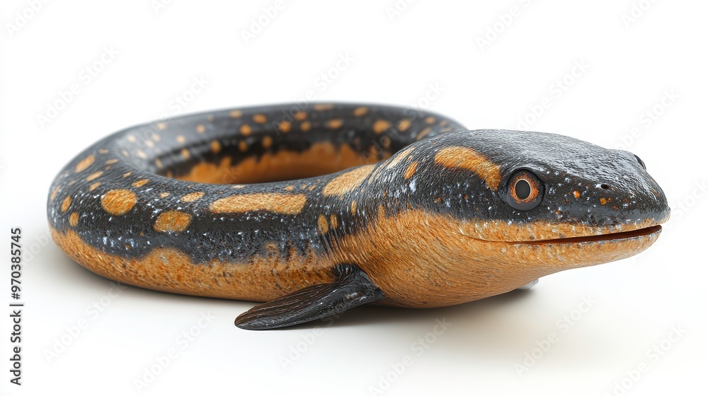 Fototapeta premium Eels clipart, element, 3D illustration, realistic, isolated on white background