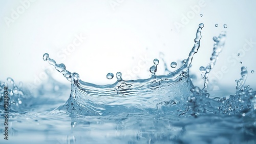 Elegant water splash resembling a dancer's movement in the air, Water splash, fluidity, motion