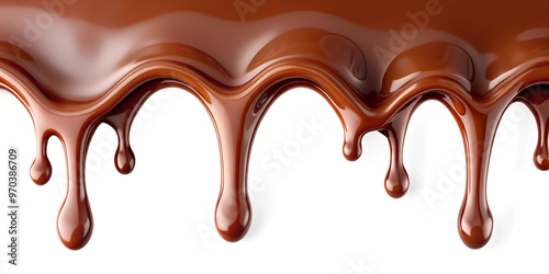 Dripping Melted Chocolate Isolated