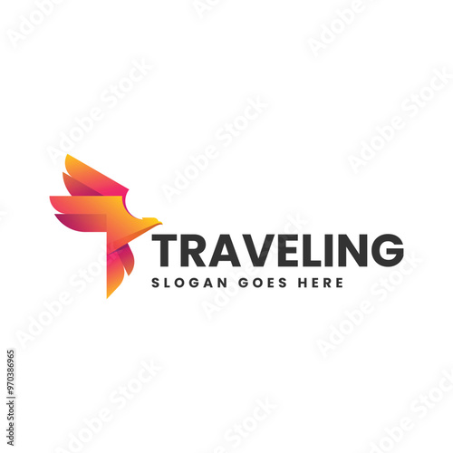 Free Download Vector Logo Illustration Bird Gradient Colorful Style - GFXLoad