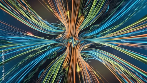 swirling patterns of abstract sound waves materialize as mesmerizing
