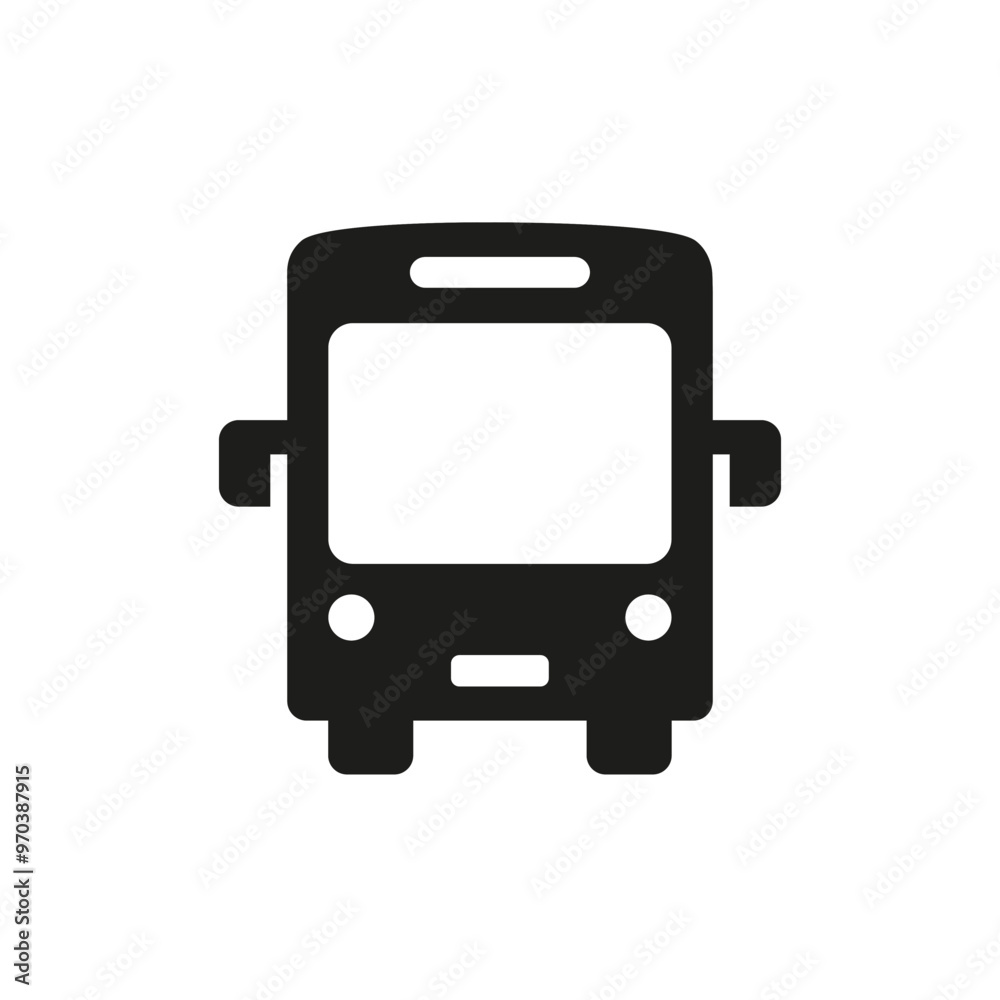 Bus icon with a white background. Bus icon with a white background.