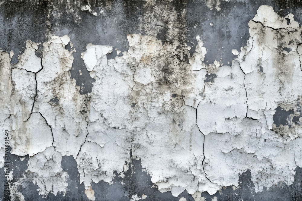 Obraz premium Gray Rough Background concrete old paint wall, Texture cement crack surface , ai