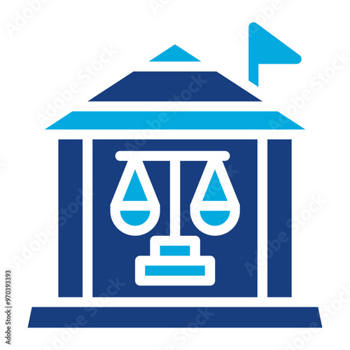 Supreme Court icon vector image. Can be used for Politics.