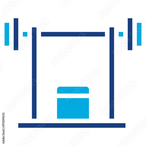 Weight Bench icon vector image. Can be used for Sport Equipment.