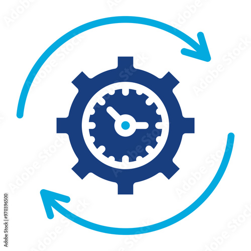 Capacity Utilization icon vector image. Can be used for Operations Management.