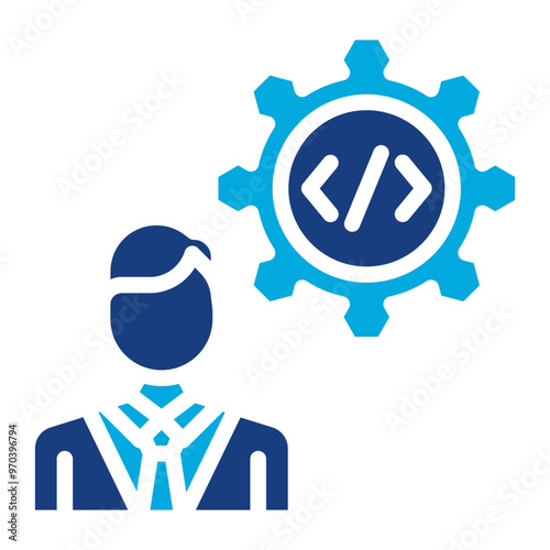 Coding Skills icon vector image. Can be used for Freelancer.