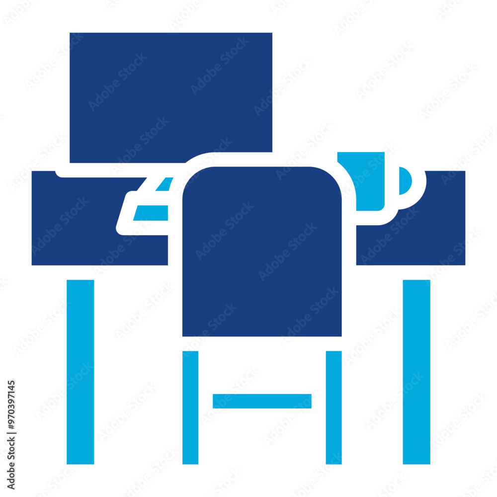 Workspace Desk icon vector image. Can be used for Freelancer. Workspace Desk icon vector image. Can be used for Freelancer.