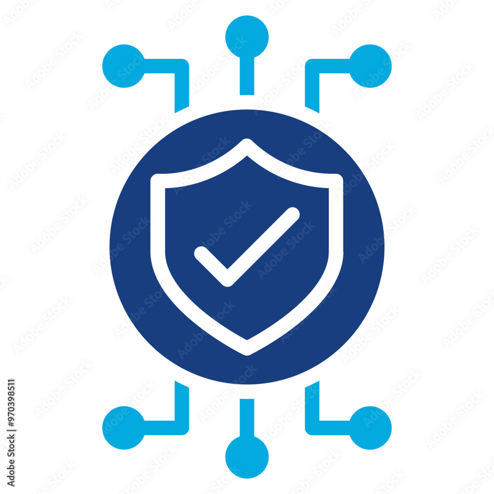 Obraz premium Cybersecurity Shield icon vector image. Can be used for Safe Payment.