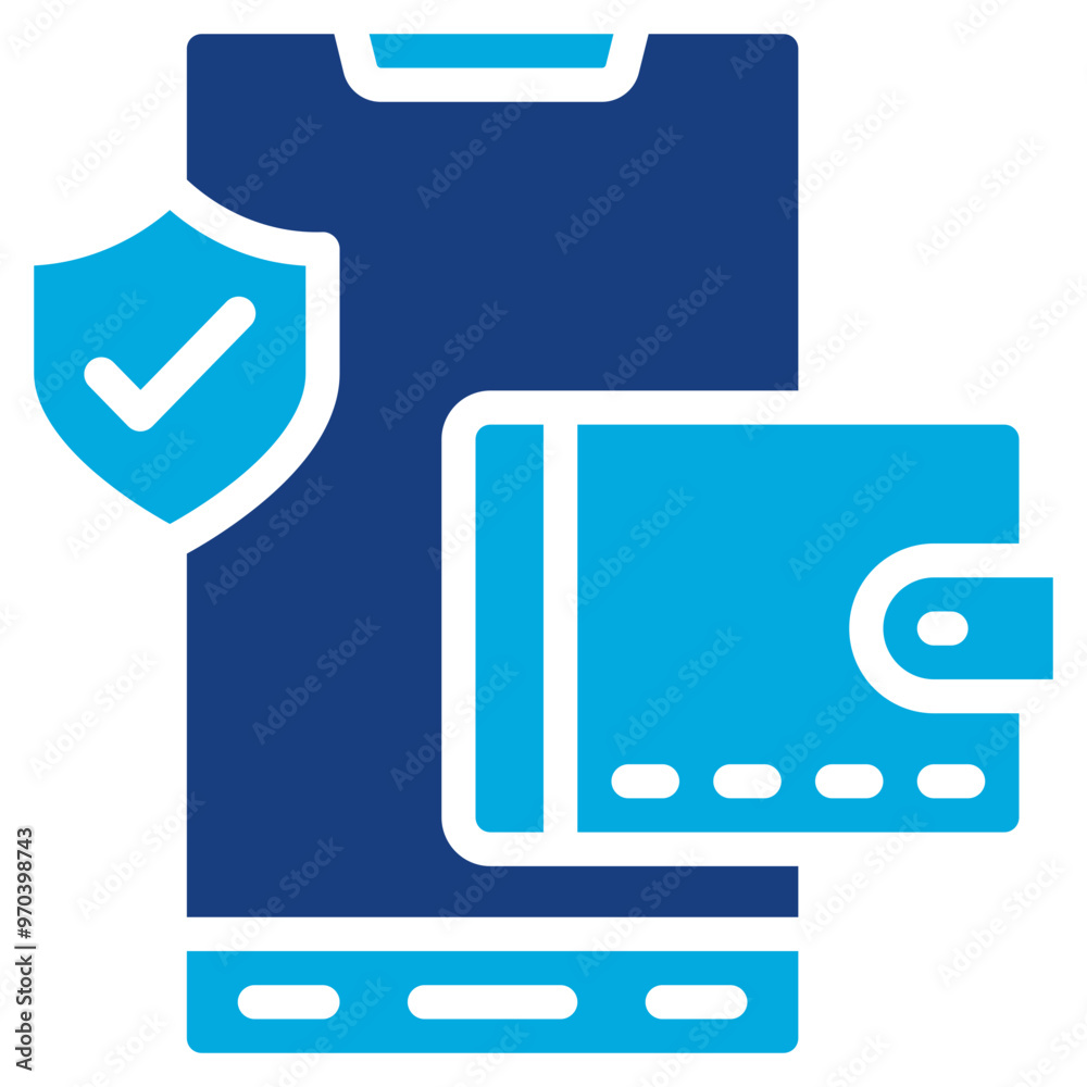 Secure Digital Wallet icon vector image. Can be used for Safe Payment. Secure Digital Wallet icon vector image. Can be used for Safe Payment.
