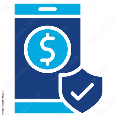 Secure Mobile Payment icon vector image. Can be used for Safe Payment.