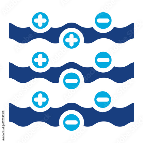 Coagulation icon vector image. Can be used for Water Treatment.
