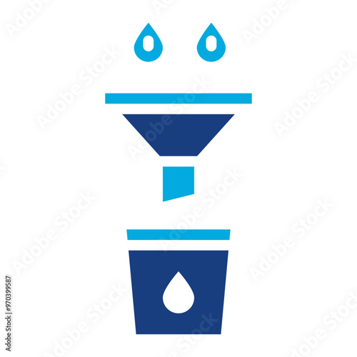 Filtration icon vector image. Can be used for Water Treatment.