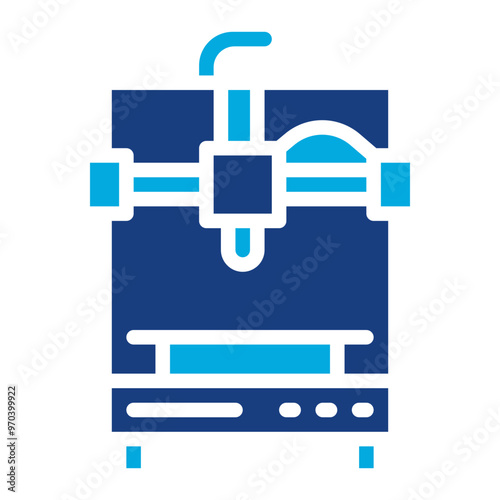 Dual Extrusion icon vector image. Can be used for Additive Maufacturing. photo