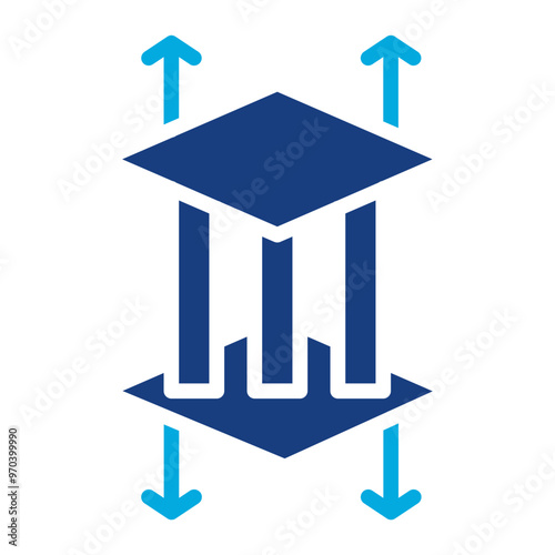 Layer Adhesion icon vector image. Can be used for Additive Maufacturing.