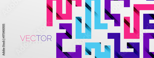 Color bend lines with shadow texture effect. Vector Illustration For Wallpaper, Banner, Background, Card, Book Illustration, landing page