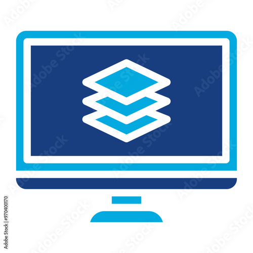 Slicer Software icon vector image. Can be used for Additive Maufacturing. photo