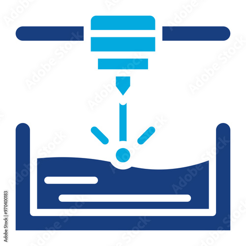 Stereolithography icon vector image. Can be used for Additive Maufacturing.