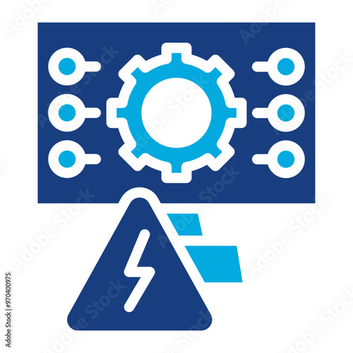 IT System Outages icon vector image. Can be used for Business Risks.
