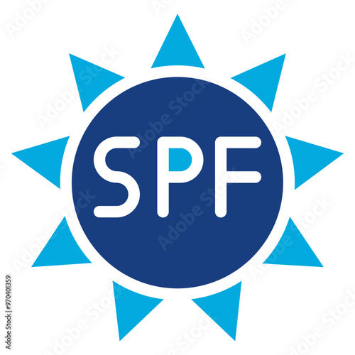 SPF icon vector image. Can be used for Sun Protection.