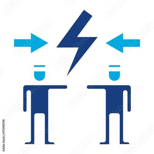 Conflict Resolution icon vector image. Can be used for Organization.