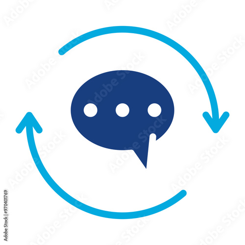 Feedback Loop icon vector image. Can be used for Organization.