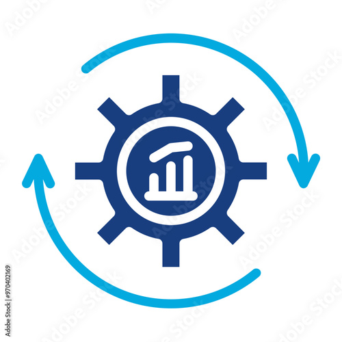 Continuous improvement icon vector image. Can be used for Thought Leadership.