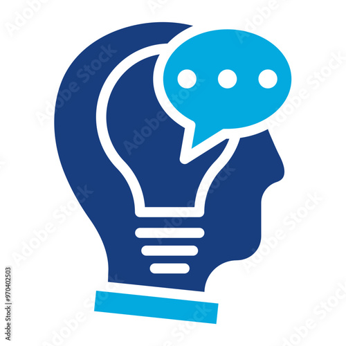 Thoughtful leadership icon vector image. Can be used for Thought Leadership.