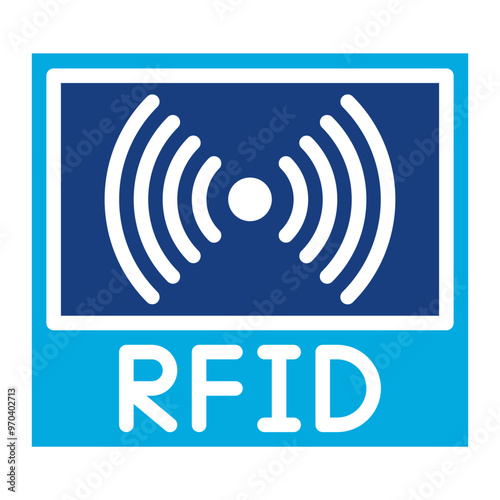 RFID Sensor icon vector image. Can be used for Sensors.