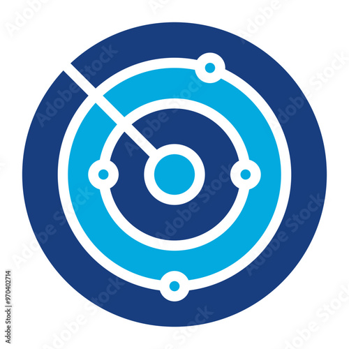 Radar Sensor icon vector image. Can be used for Sensors.