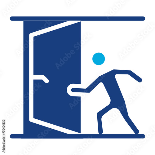 Escape icon vector image. Can be used for World Refugee Day.